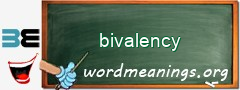 WordMeaning blackboard for bivalency